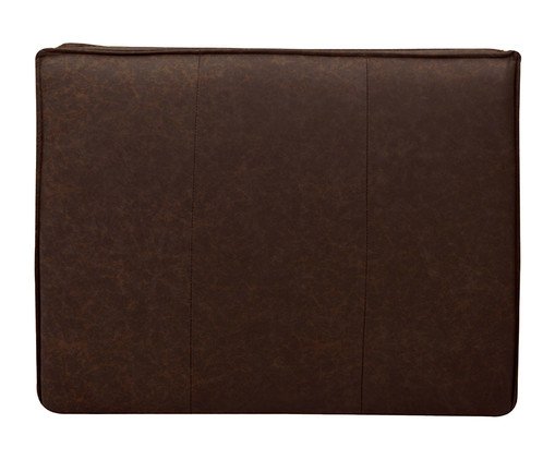 Sof&aacute; M&oacute;dulo Meio Mensa em Couro Marrom image number 3