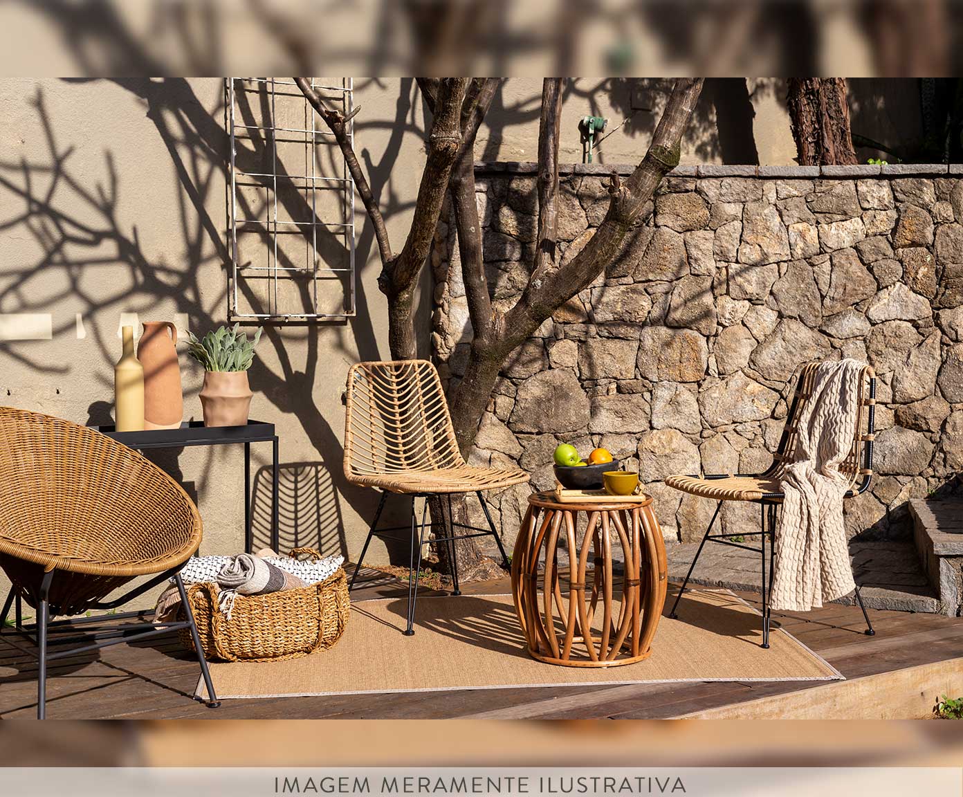 Garden Seat em Couro Dan image number 4