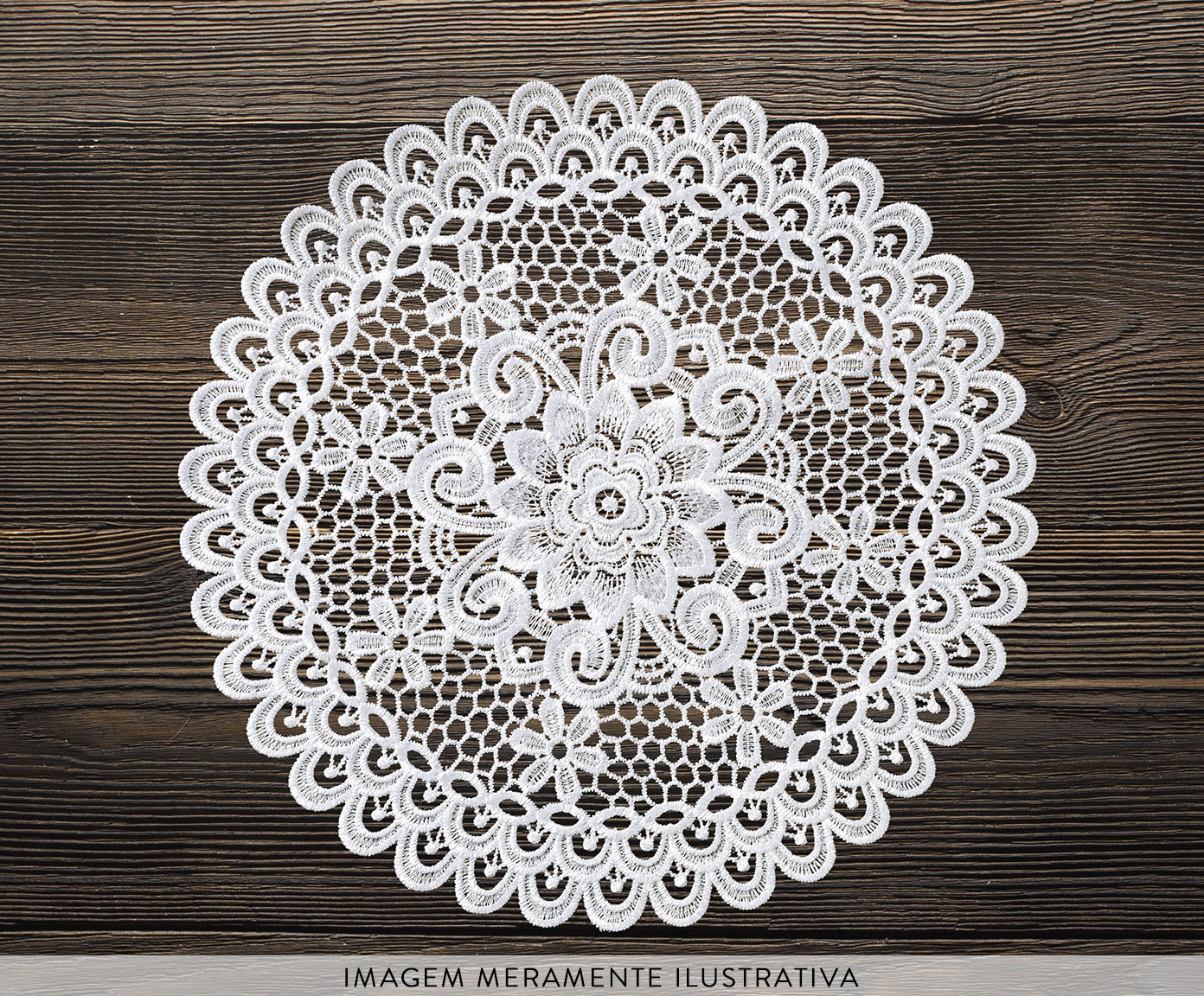 Toalha de Bandeja Floral Branco - image 1