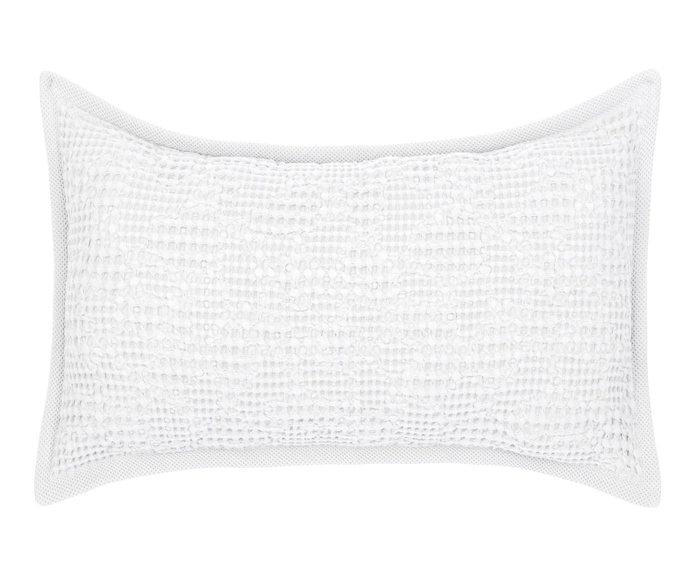 Porta-Travesseiro Jacquard Favo Branco - image 1