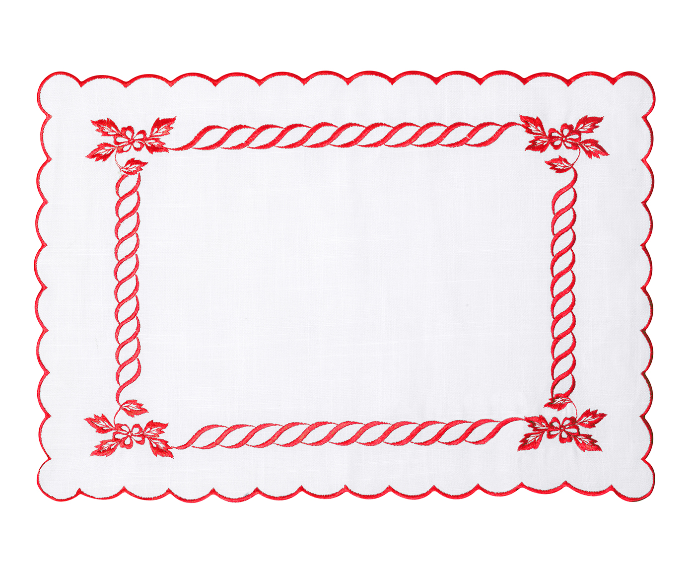 Lugar Americano Kalli - Branco e Vermelho - image 0