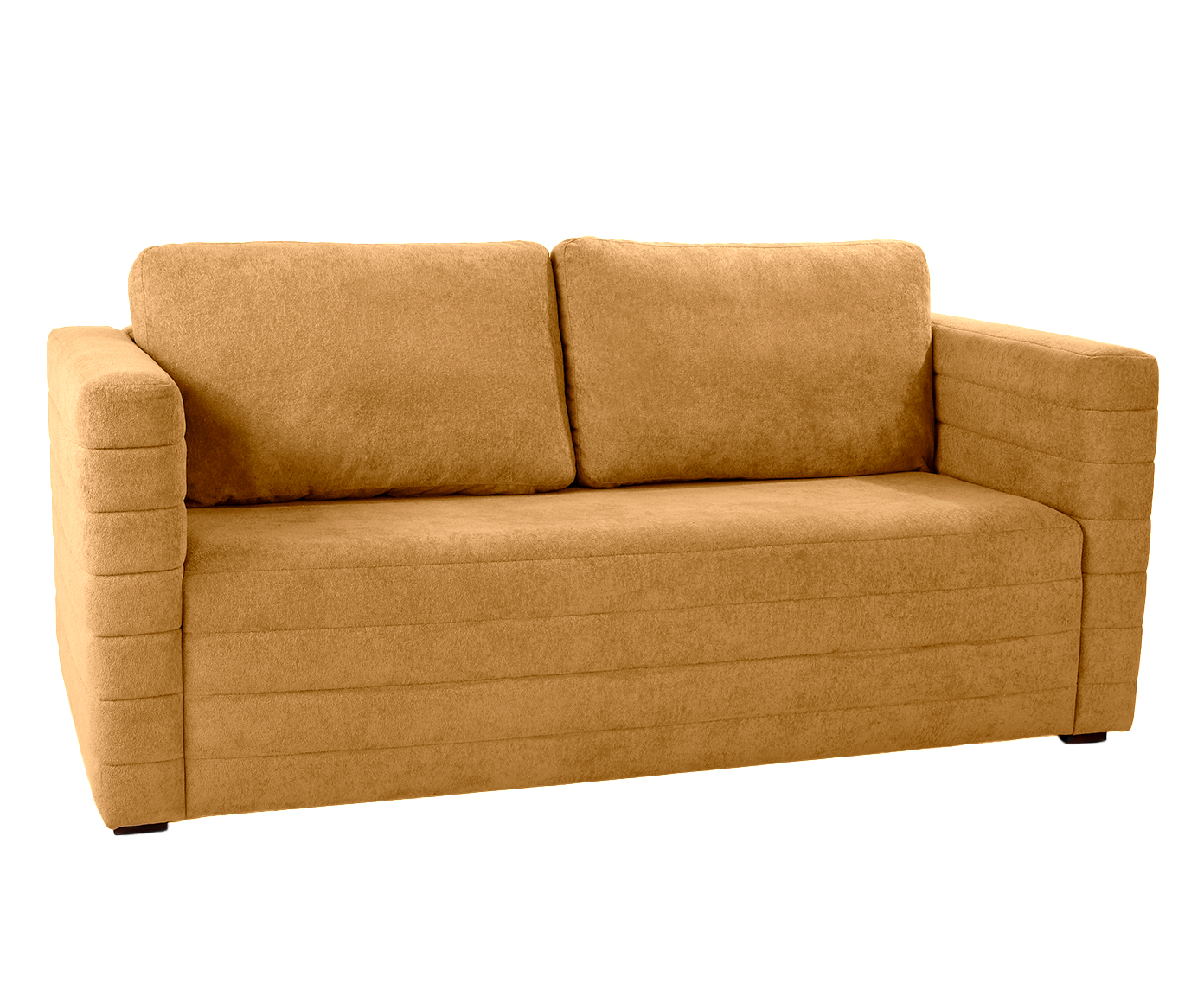 Sof&aacute; Gom em Boucle aveludado - Amarelo Ocre - image 1