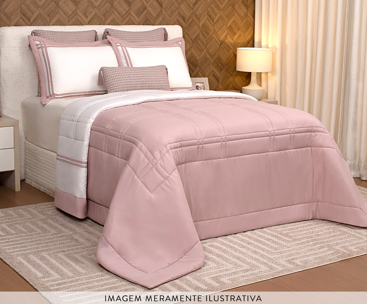 Jogo de Cobre-Leito Telares Rose image number 4