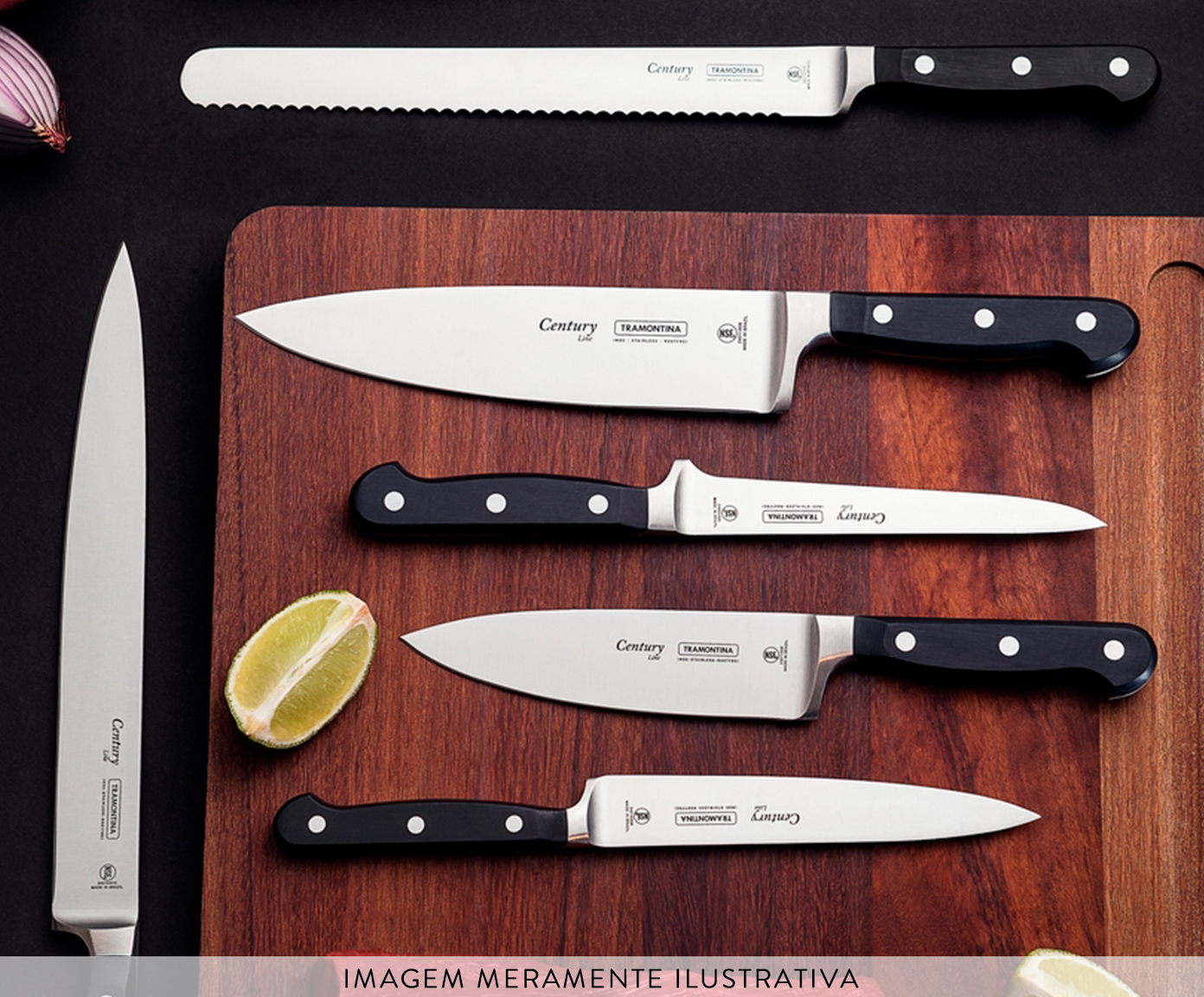 Faca Multiuso em Inox Agile 6" - Preta - image 1