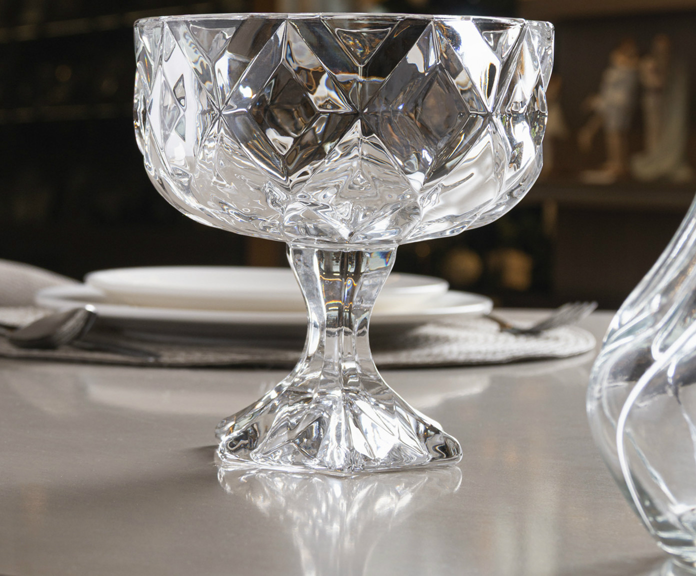 Centro de Mesa Petit Deli Diamond com P&eacute; Cristal image number 4