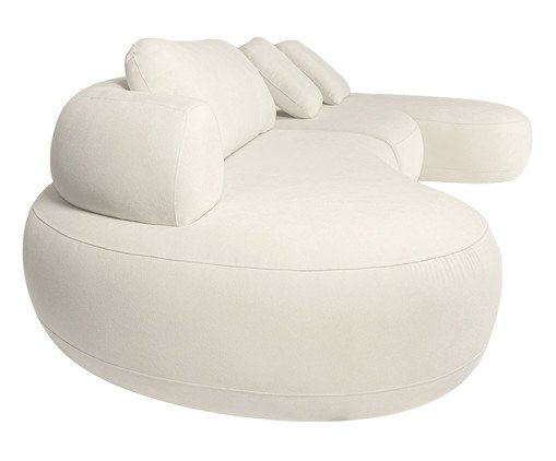 Sof&aacute; Laguna by Elle - Chaise Direita Boucle Off White VIII - image 1