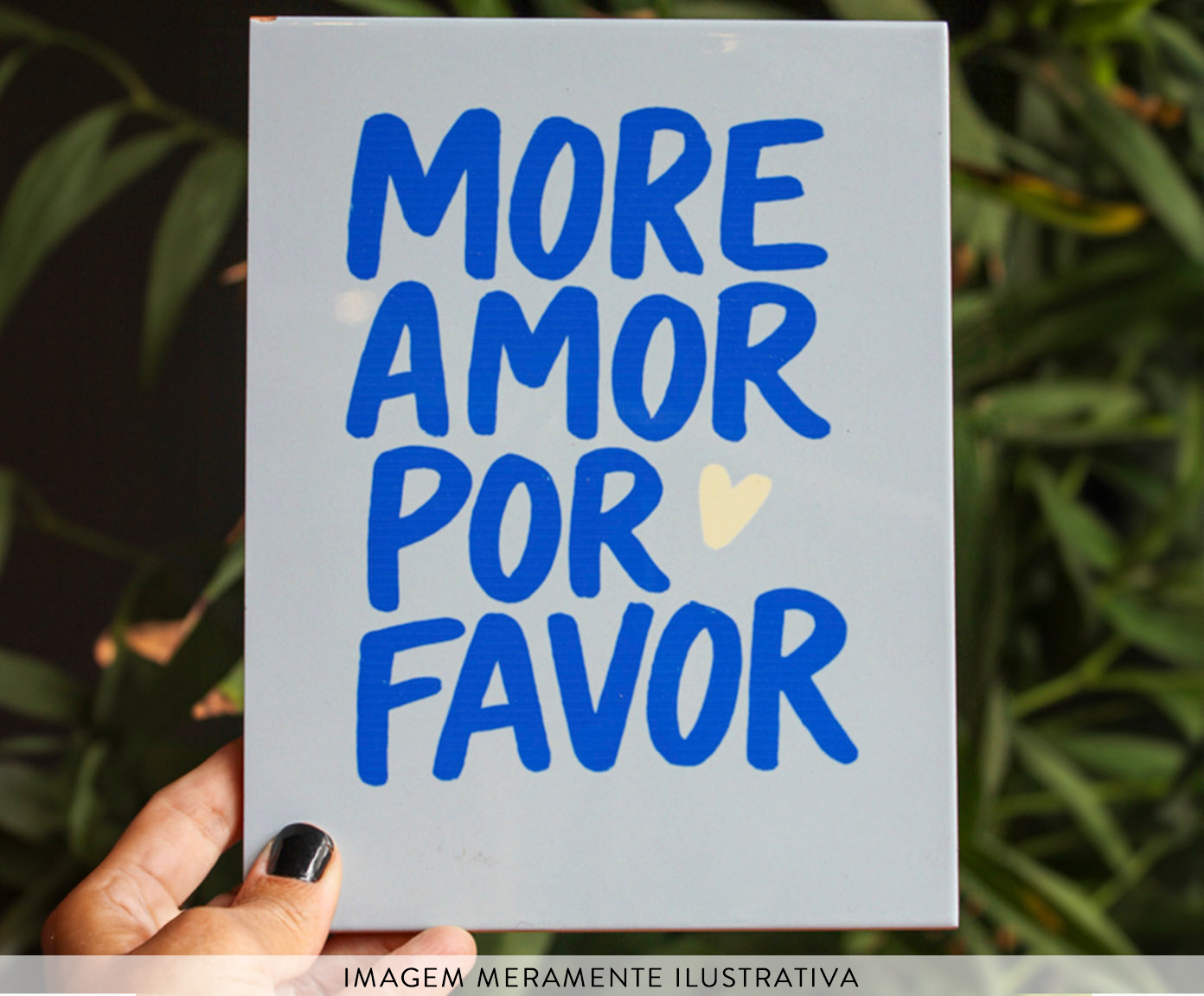 Azulejo Decorativo "More Amor Azul" - image 1