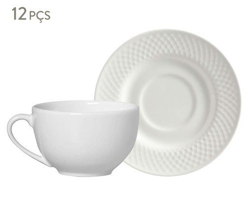Jogo de X&iacute;caras de Ch&aacute; com Pires Split White - image 0