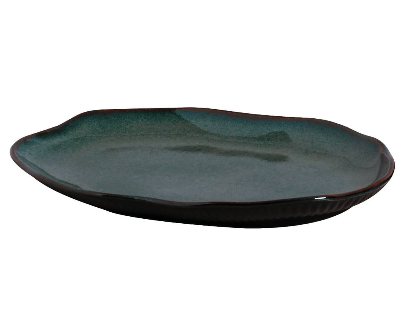 Jogo de Travessas Oval Rasa M&eacute;dia Bio Oceano Azul - image 1