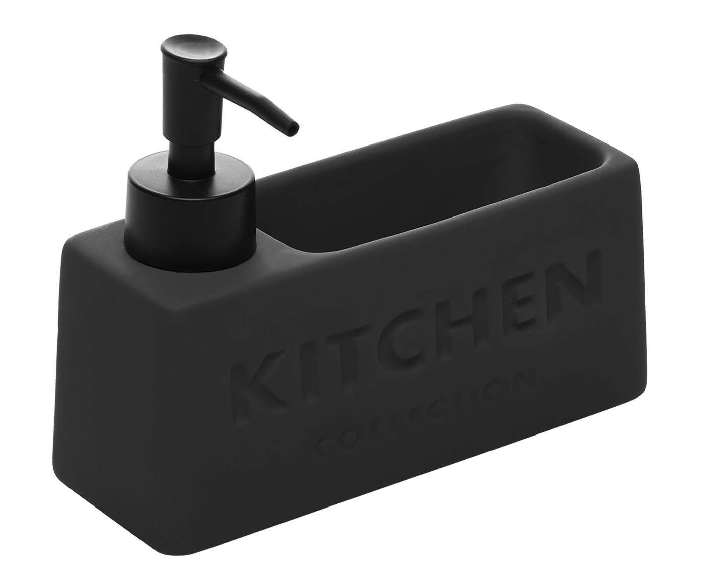 Porta Detergente L&iacute;quido com Suporte Soft Touch Cinza - image 1