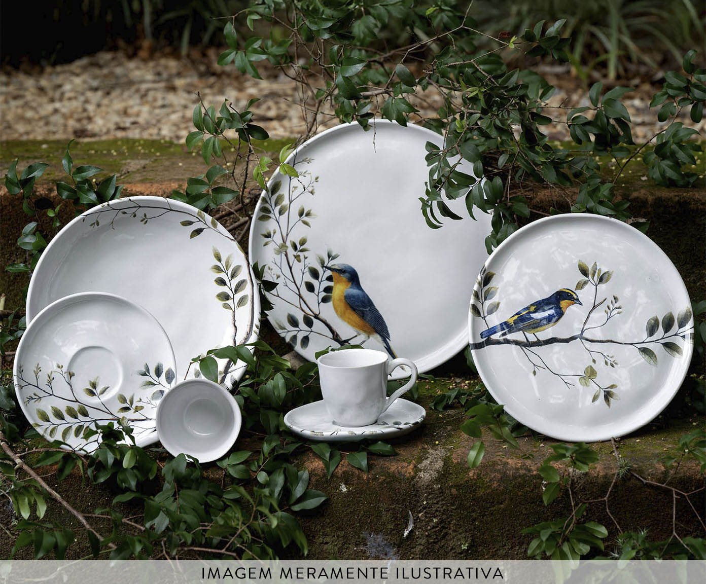 Jogo de Pratos para Sobremesa Bio Birdy Animal image number 2