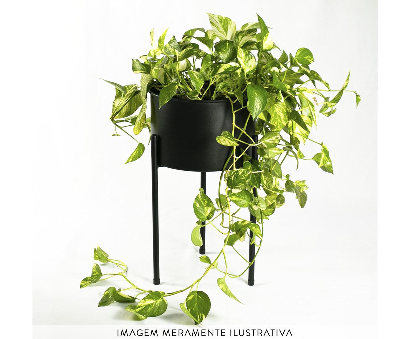 Suporte de Plantas com Vaso Humait&aacute; 2.0 Preto - image 1