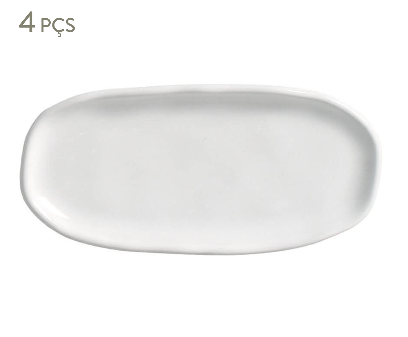 Jogo de Travessas Oval Rasa Mini Org&acirc;nico New White - image 0