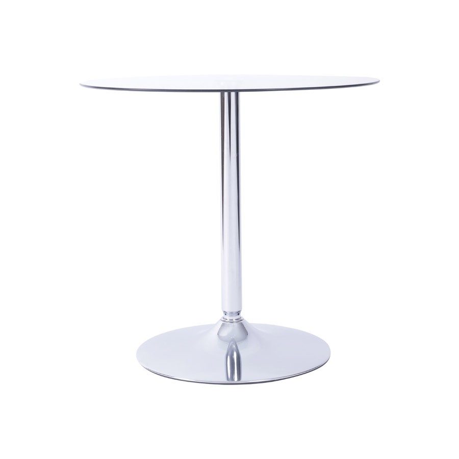 Mesa de Jantar Redonda Apollo com Tampo em Vidro - Transparente - image 1