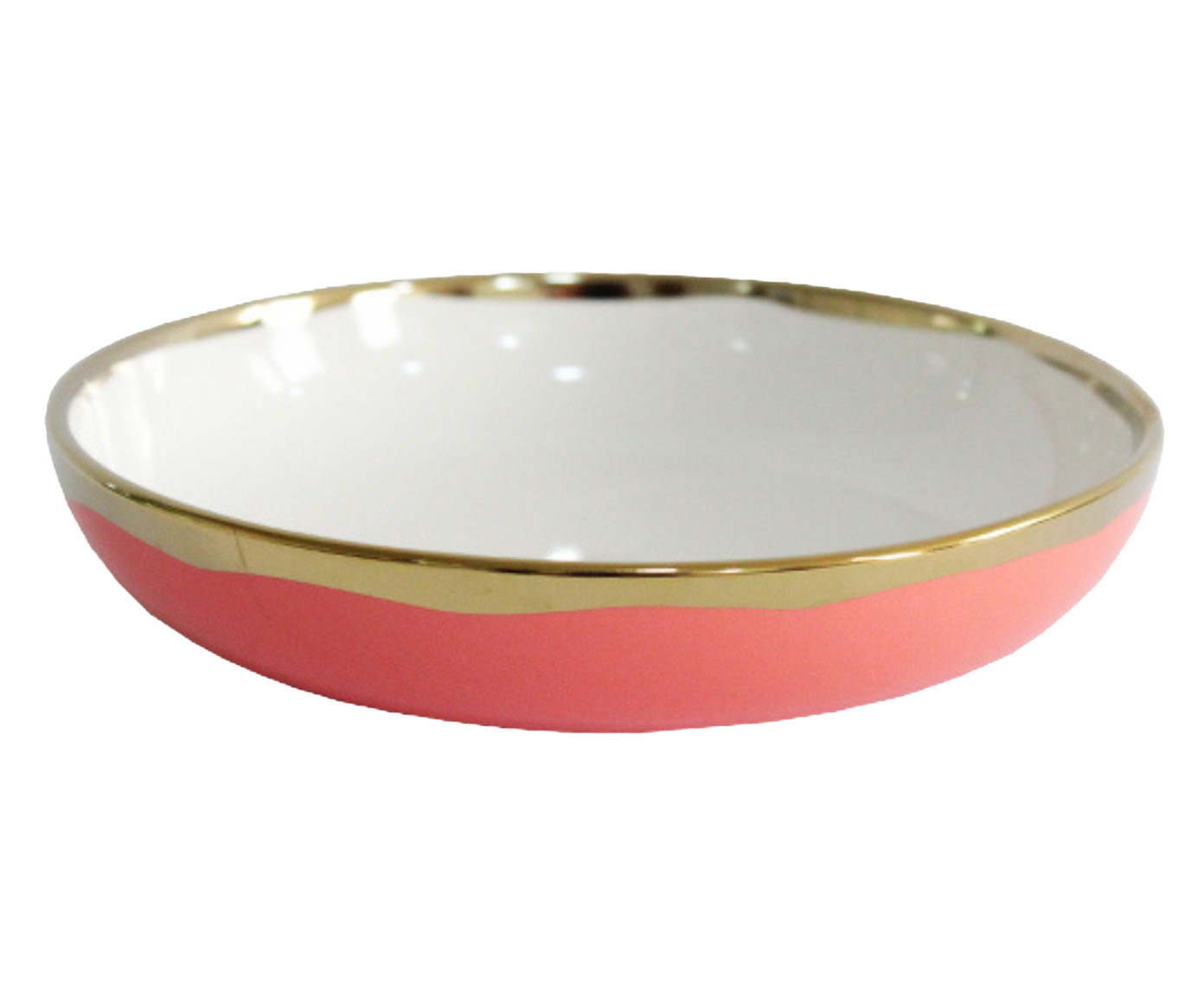 Bowl Rosa com Borda Dourada Summer Gaia - image 0