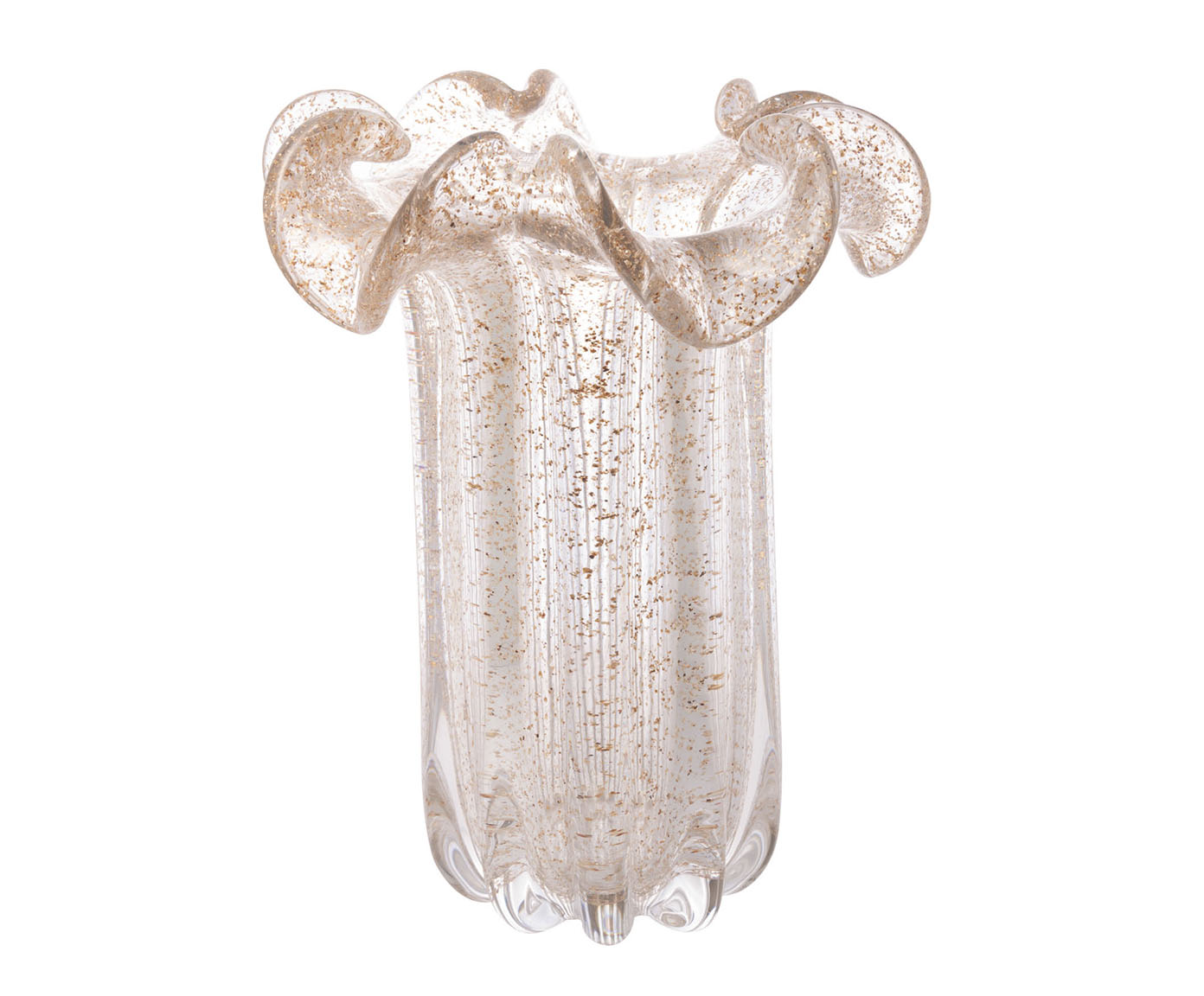 Vaso Italy Transparente e Dourado - image 1