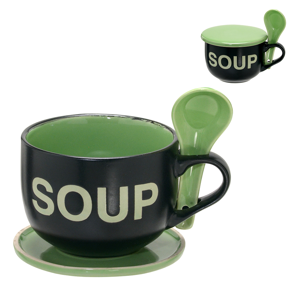 Caneca para Sopa Schwedt Preto e Verde - image 0