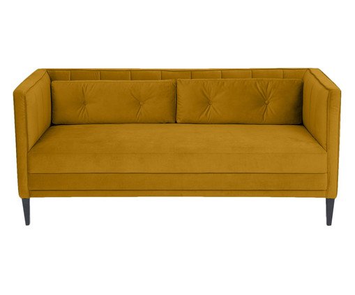 Sof&aacute; Day Bed Bergamo em Veludo - A&ccedil;afr&atilde;o - image 0