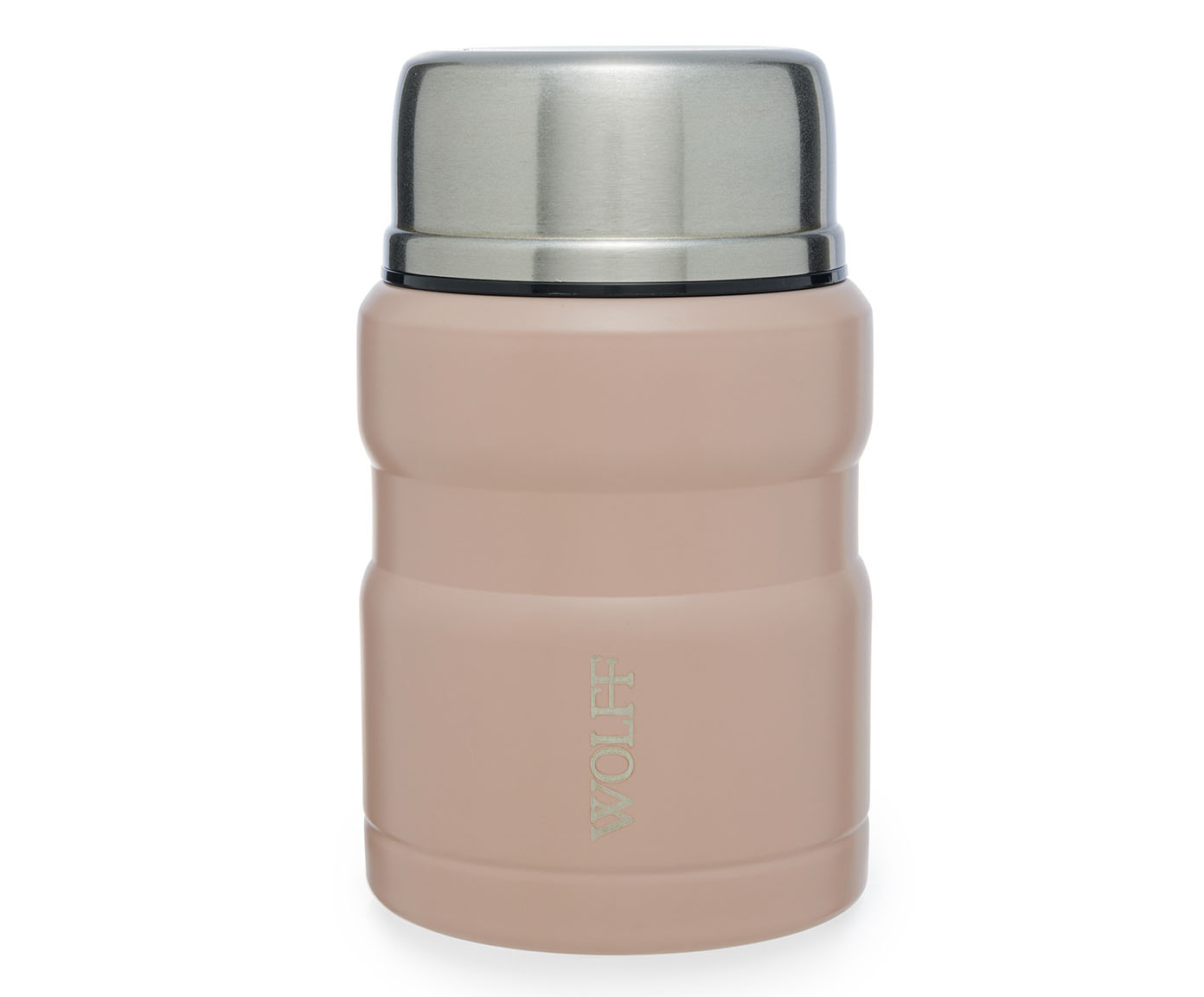 Pote T&eacute;rmico com Colher Dupla Parede em Inox Rosa Wolff - image 1