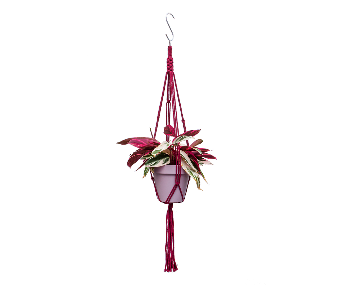 Hanger em Macram&ecirc; Cube Marsala image number 2