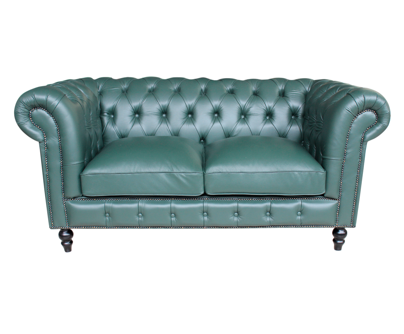 Sof&aacute; Chesterfield em Couro - Militar - image 0