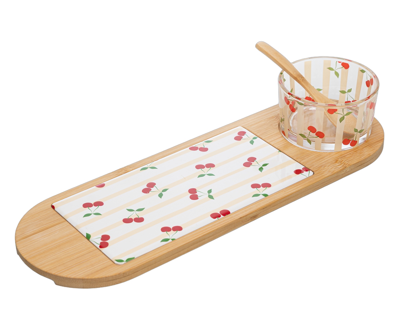 Jogo para Servir em Bambu Cherry - image 0