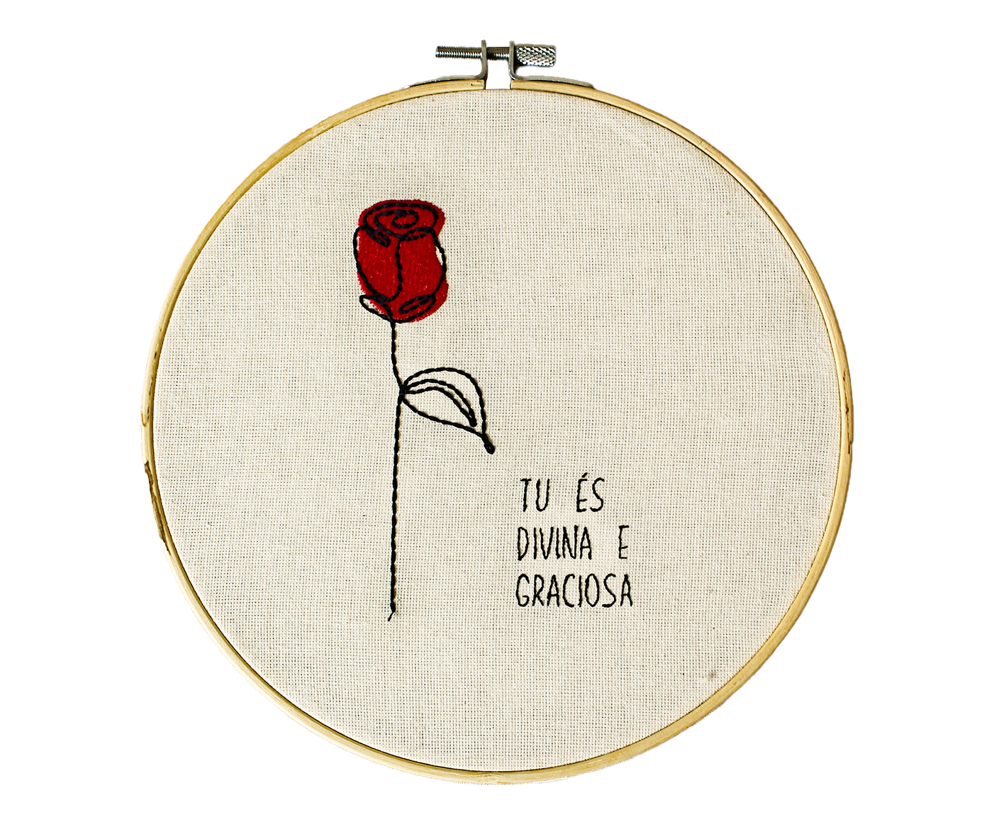 Bordado Decorativo "Tu &Eacute;s Divina e Graciosa" - image 0