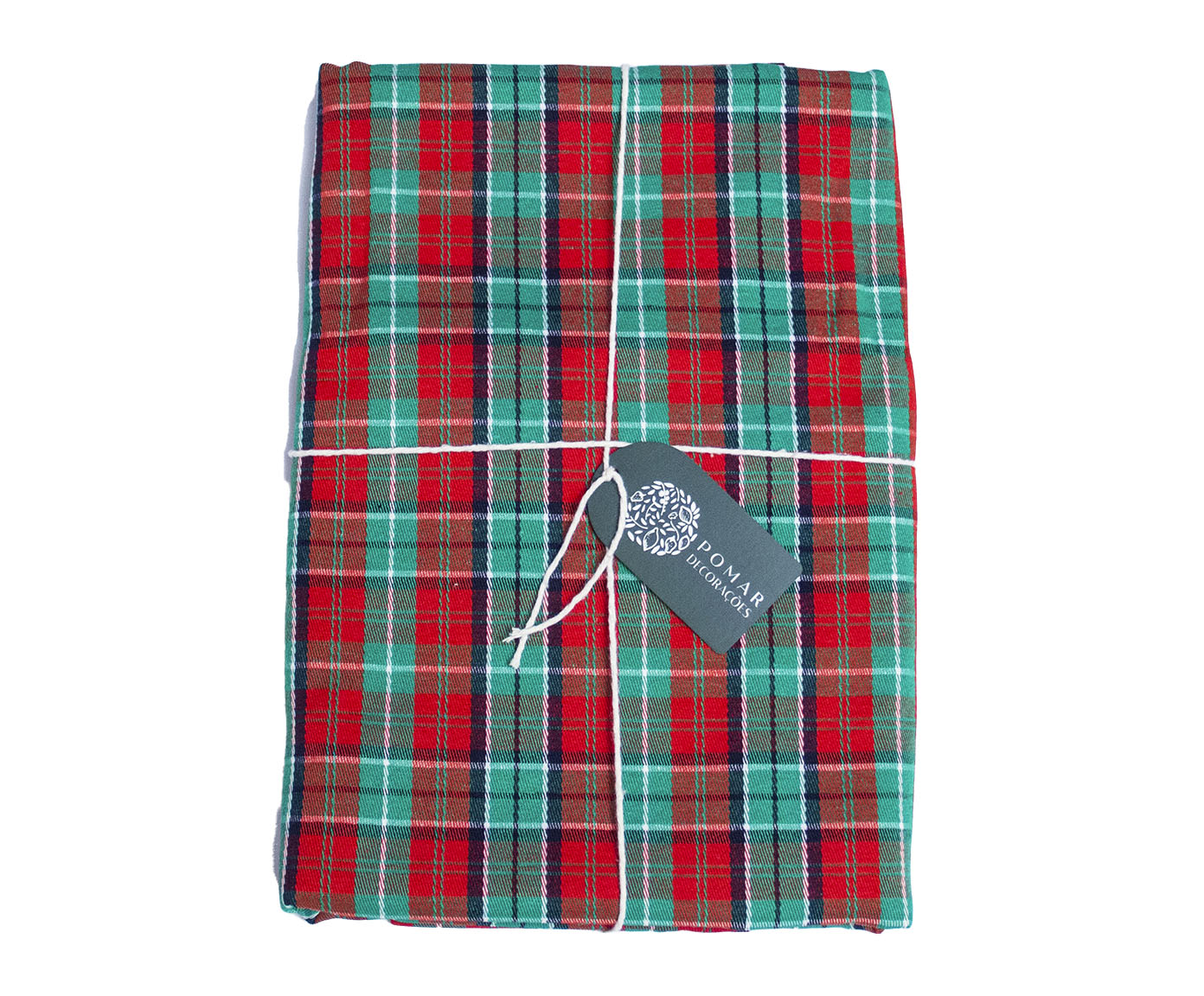Toalha de Mesa Xadrez Verde e Vermelho - image 0