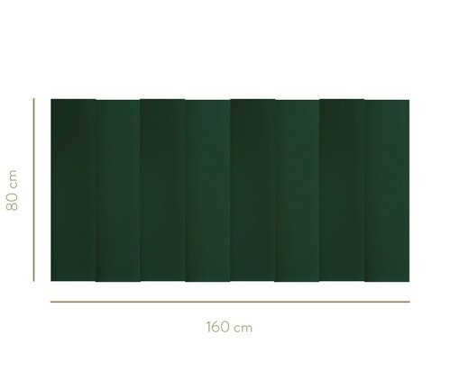 Cabeceira Modular em Veludo Duni Linear - Esmeralda - image 1