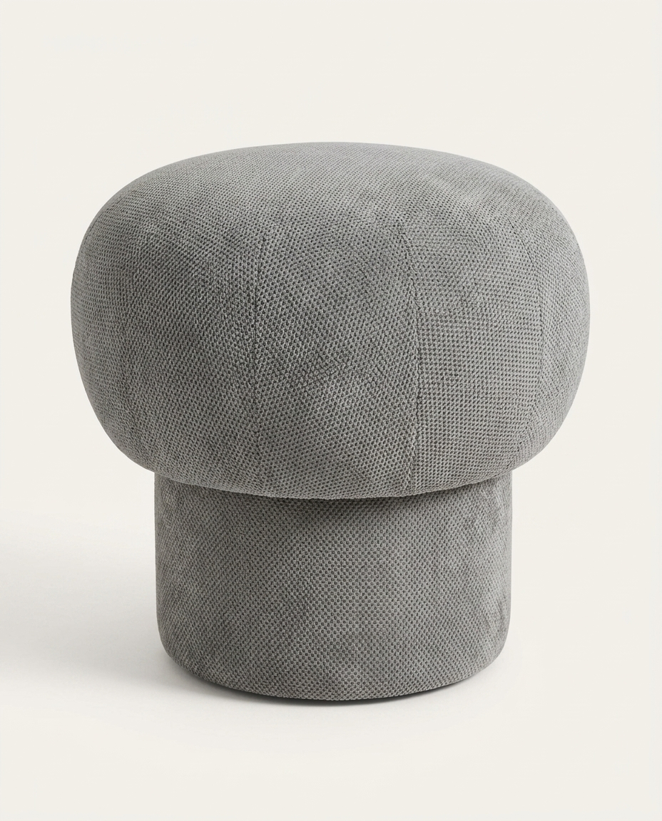 Pufe Mushroom Cinza image number 2