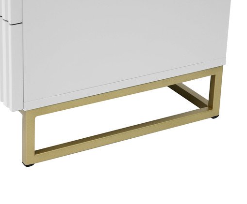 Mesa de Cabeceira Ondulada Branco image number 6