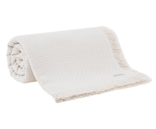 Colcha In Design Franja Bege - image 0