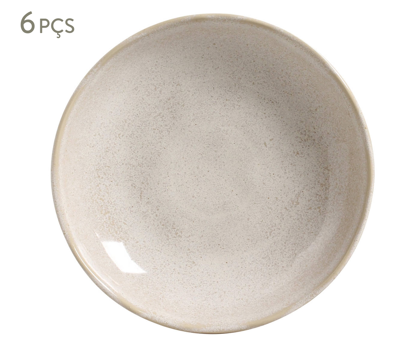 Jogo de Pratos Fundo Bio Latte Cru - 22,5cm - image 0