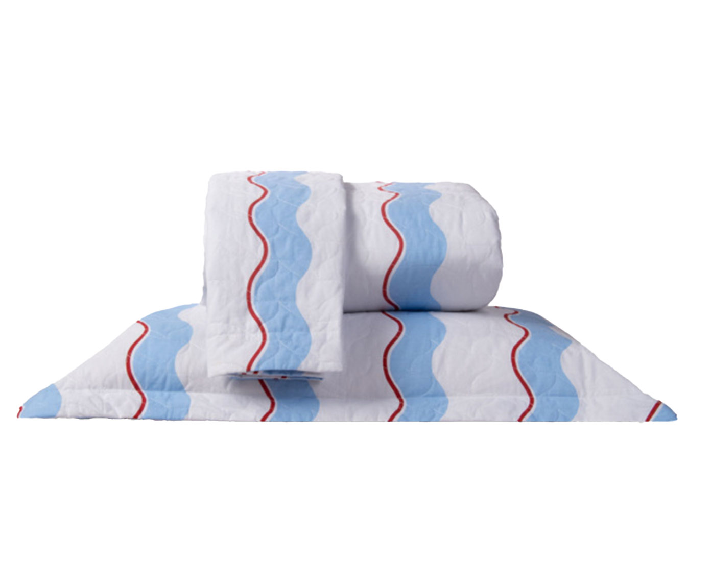 Jogo de Cobre-Leito Percalle Estampado Wave Blue 200 Fios - image 1