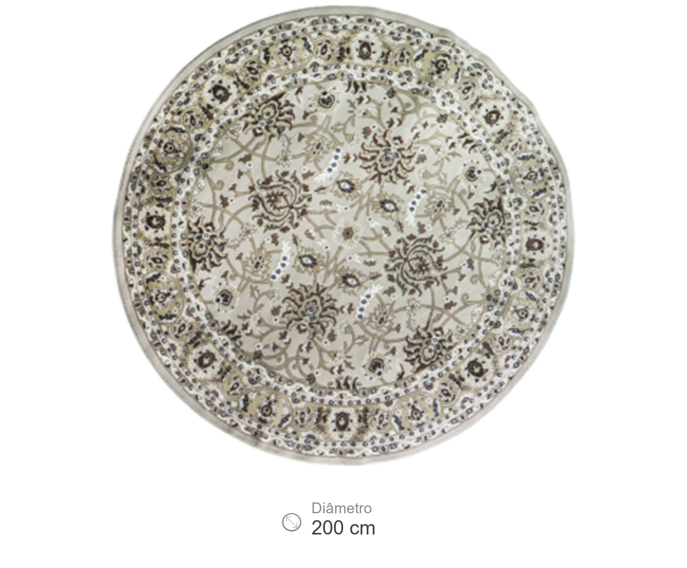 Tapete Kazim Cream Redondo - image 1