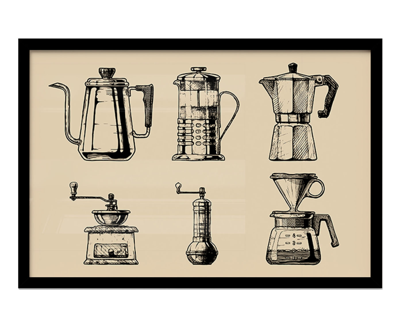 Quadro Caf&eacute; com Moldura Preta - image 0