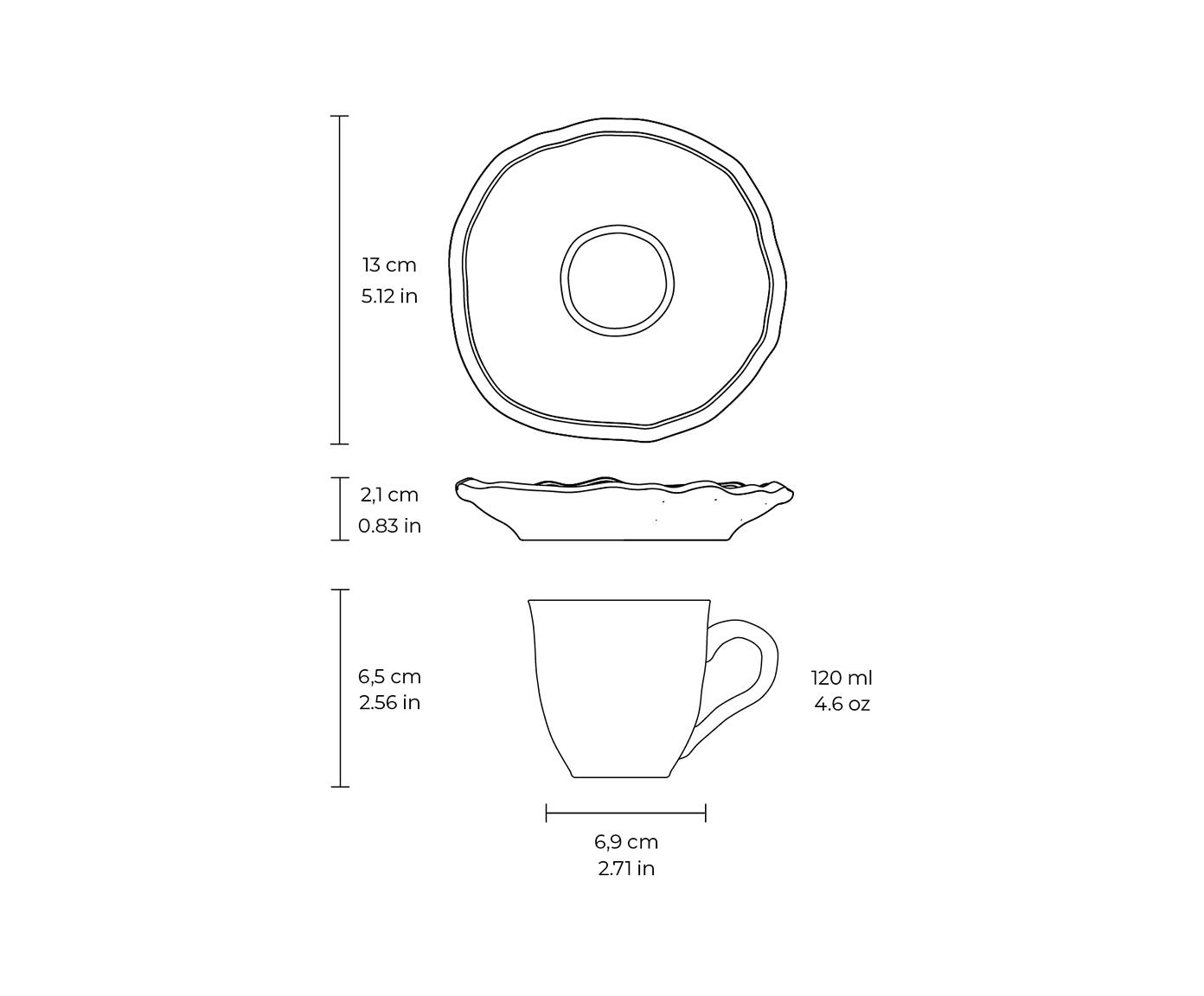 Jogo de X&iacute;cara para Caf&eacute; Org&acirc;nico Eco Stone Jade Verde image number 4