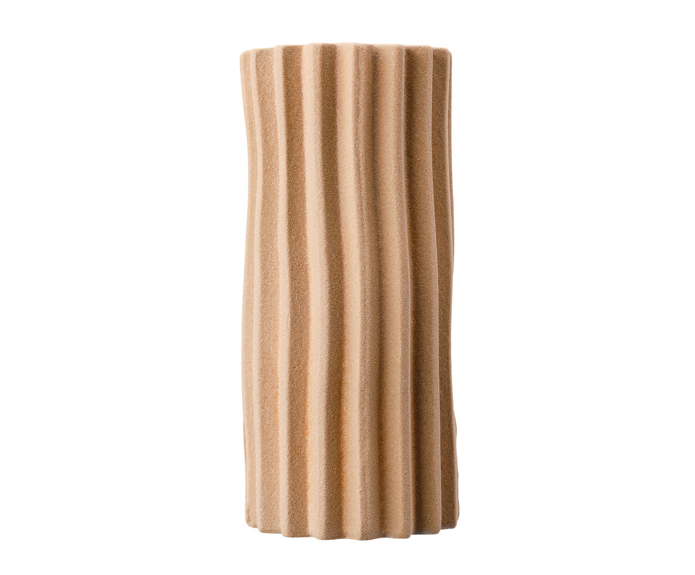 Vaso Cer&ecirc;mico Redondo Listras Bege - image 1