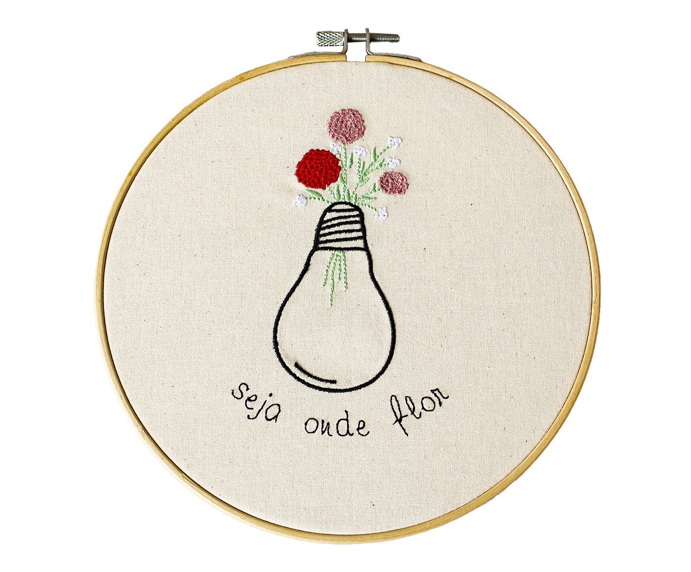 Bordado Decorativo "Seja Onde Flor" - image 0