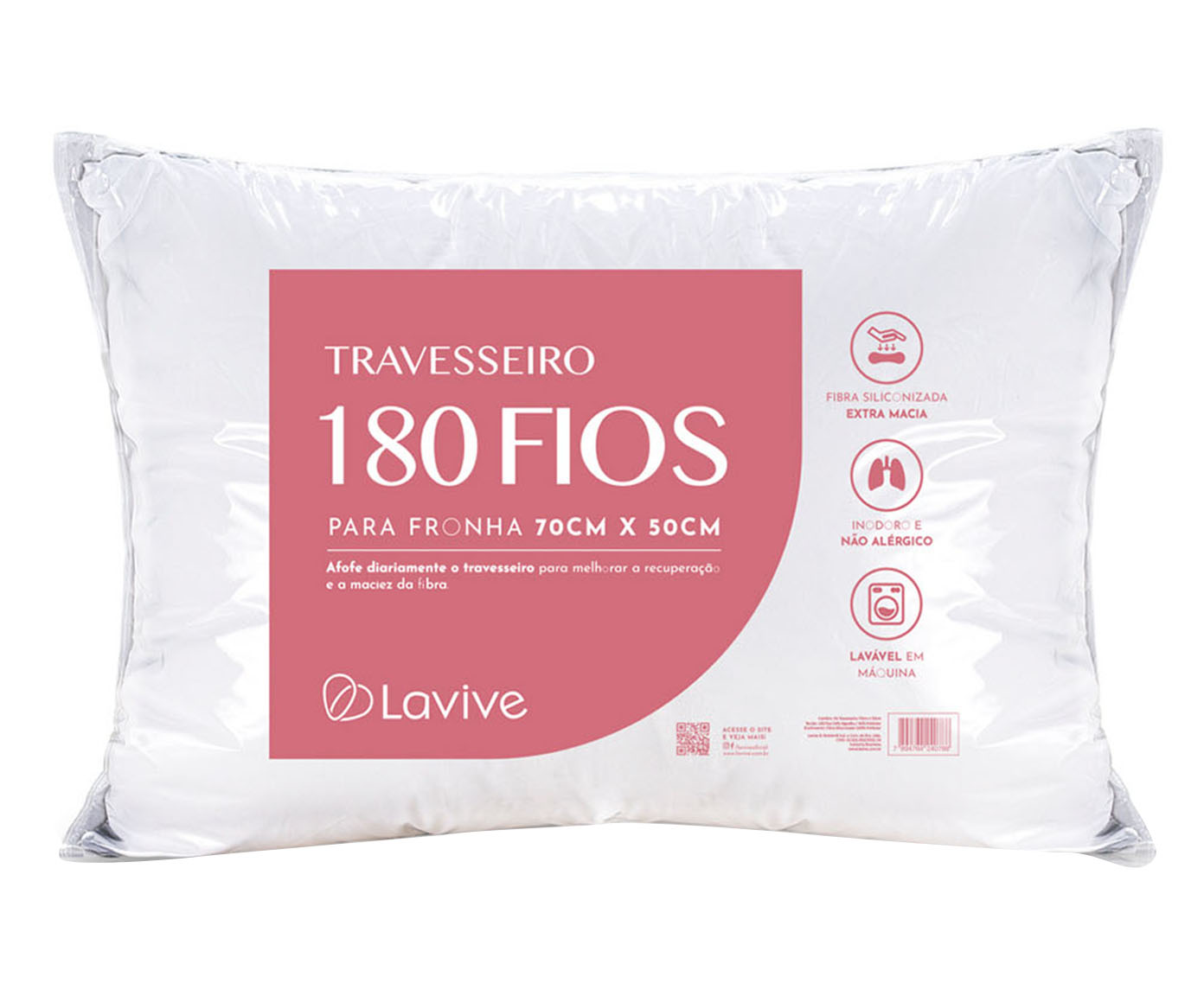 Travesseiro 180 Fios Branco - image 0