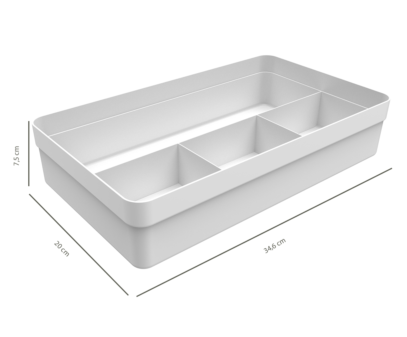 Caixa Organizadora Zila - Branco - image 1