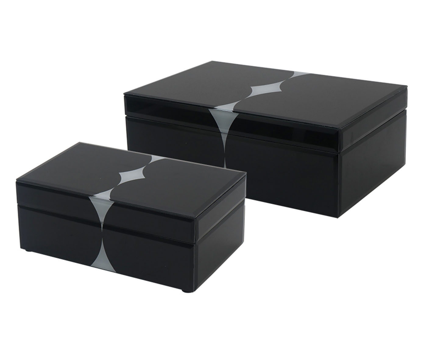 Jogo de Porta-Joias Warako Preto e Branco - image 0