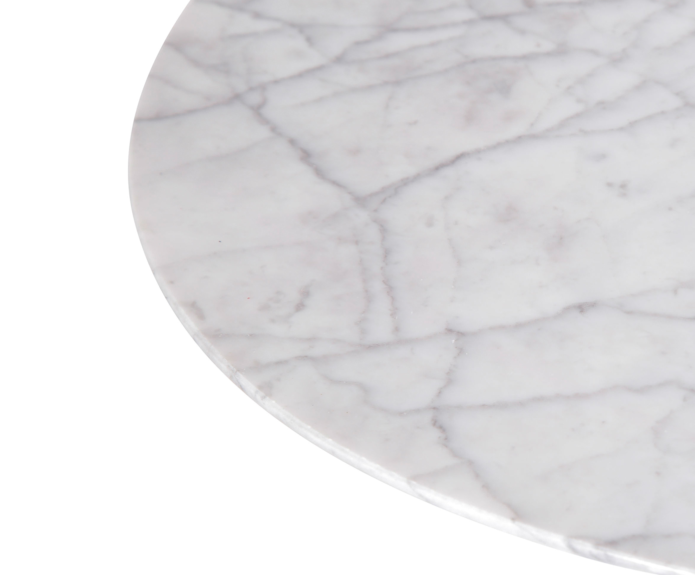 Mesa Saarinen Lateral Oval Carrara Base Branca image number 2