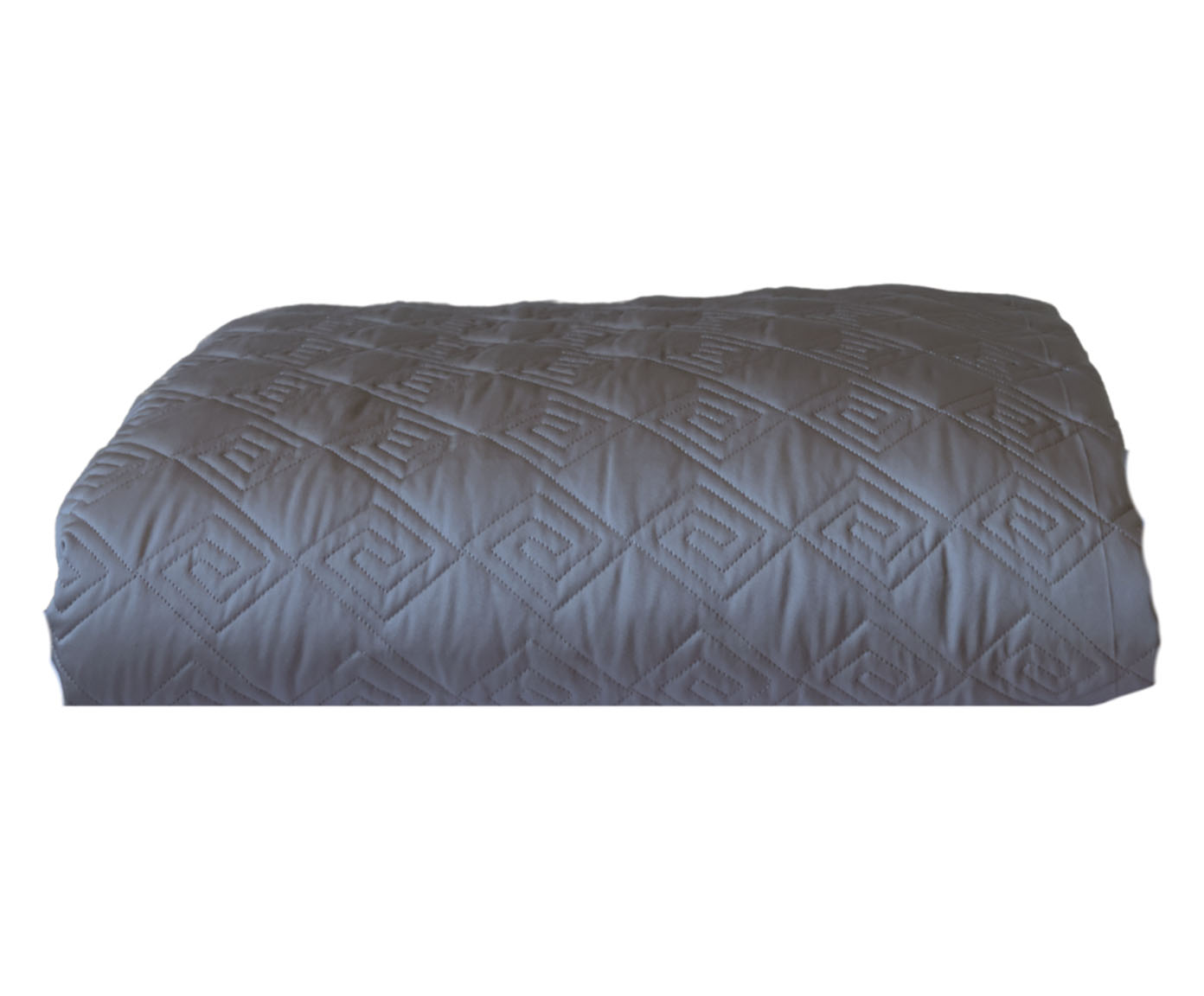 Colcha Matelassada 400 Fios com Toque Acetinado - Cinza Escuro - image 1
