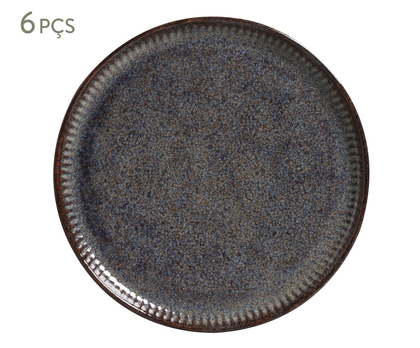 Jogo de Pratos para Sobremesa Linhas Titanium Azul Escuro - image 0