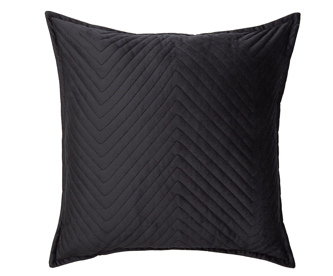 Almofada em Veludo Zig Zag Preto - image 0