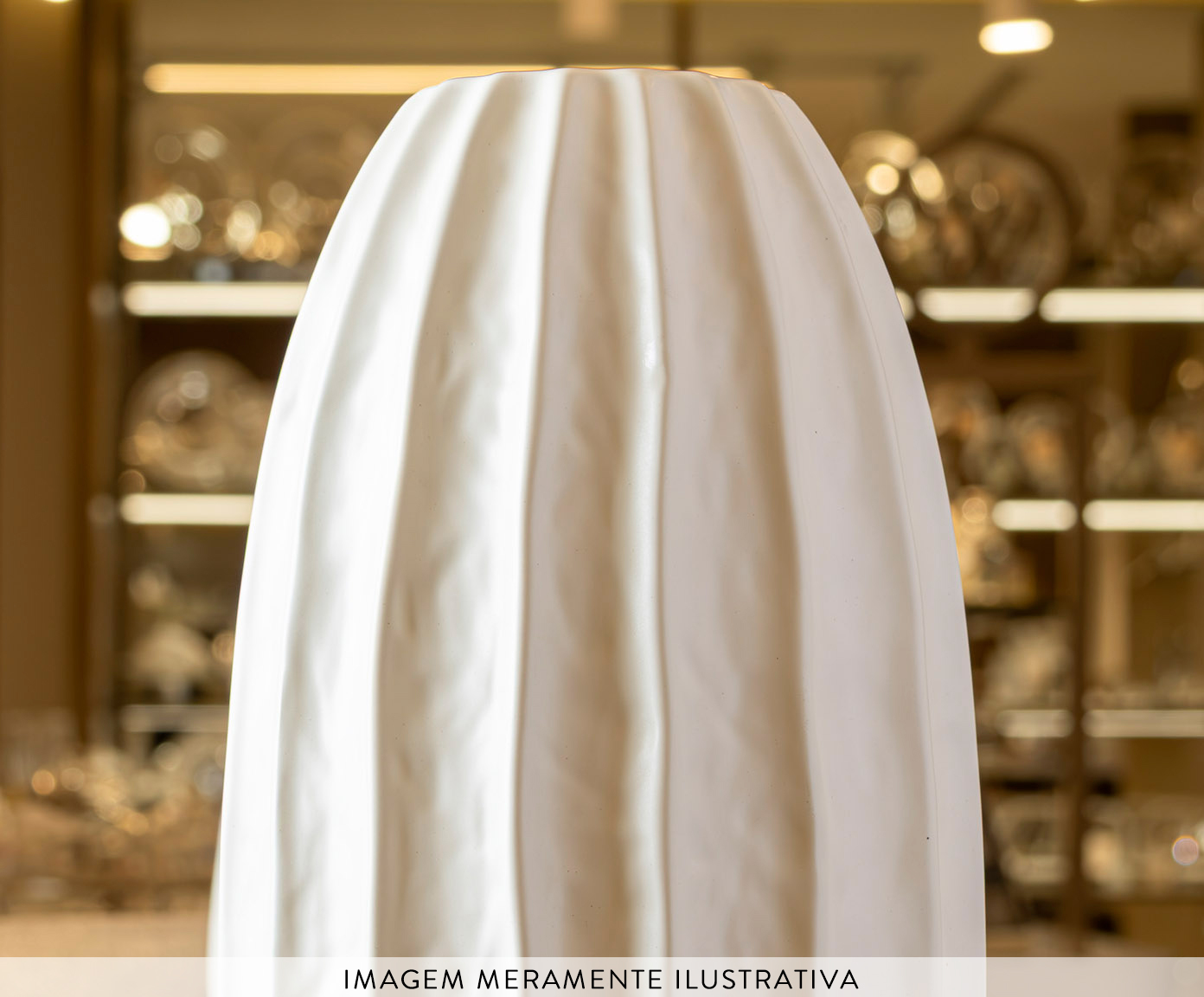 Vaso de Cer&acirc;mica Pilar Branco - image 1