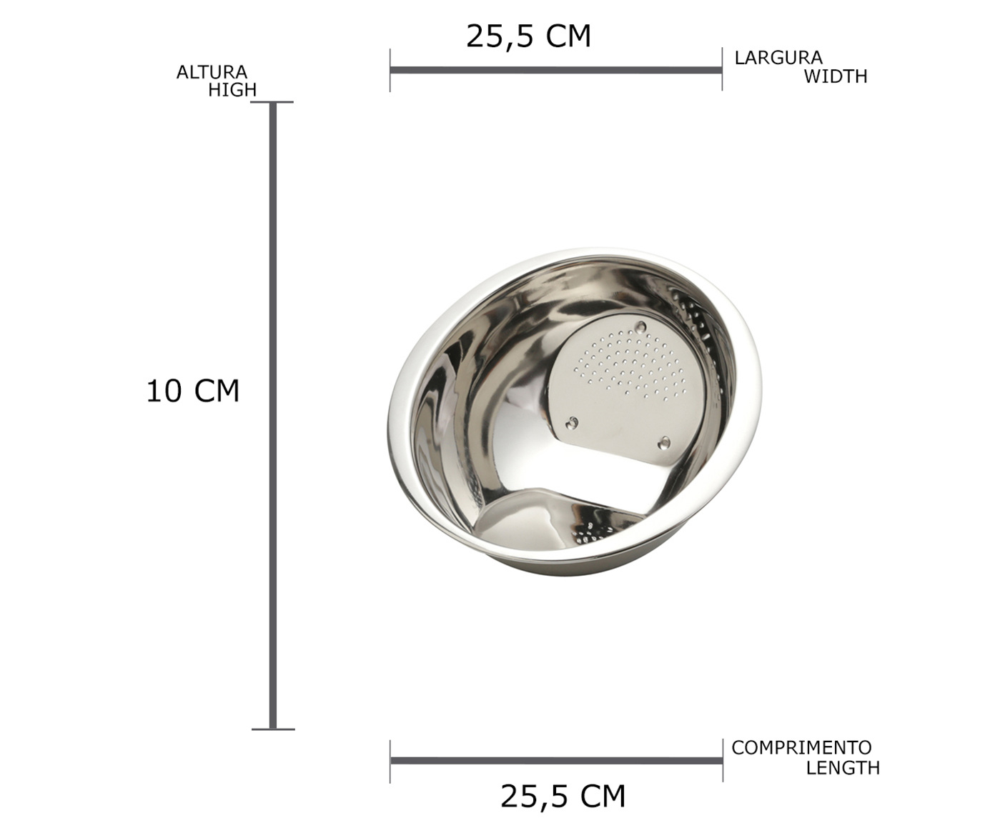 Escorredor de Arroz em Inox Prime image number 3