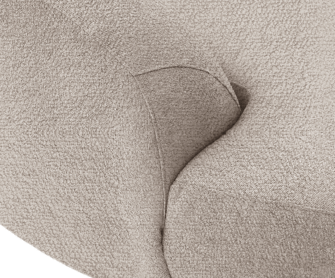 Sof&aacute; Petra em Boucle Soft Bege  III image number 4