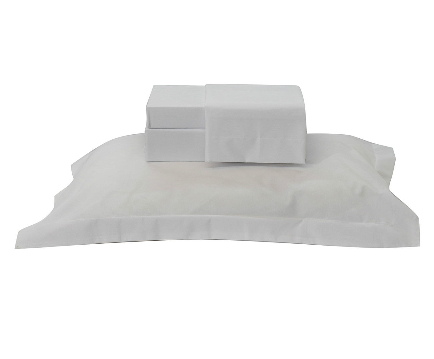 Jogo de Len&ccedil;ol Prime Liso Branco 200 Fios - image 1